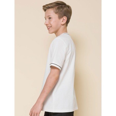 Henley T -shirt for Pelican boy, height 152 cm, milk color-2