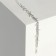 Bracelet with the rhinestones "Amelia" petals on a thick thread, white color in silver, 23 cm