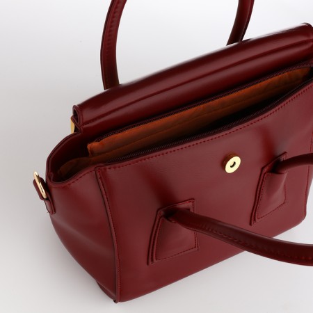 Women's bag with lightning, burgundy color-8