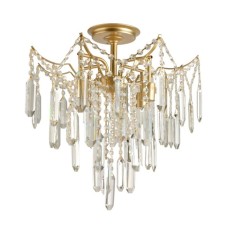 Crystal Crystal Economic light 15551/4CPGD+CL, 4x60W, E27, 51x48x48 cm, gold color