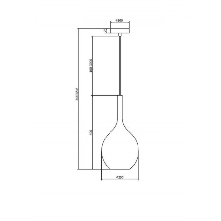 Suspension lamp Maytoni Mod271PL-01B3, 1HE27, 60W, 20x20x344 cm, Black color black-2