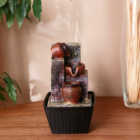 Fountain "Small jugs" 12x12.5x20 cm (with backlight, without ball)