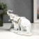 Souvenir Ceramics "Family Elephants" White with gold 21.5 cm