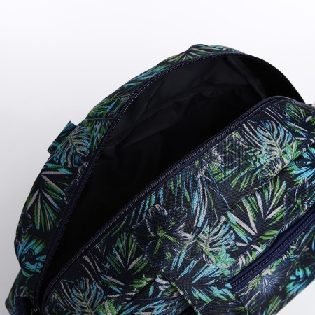 Road bag with lightning, external pocket, long belt, blue color-2