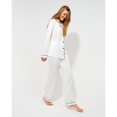 Female pajamas (shirt, trousers) minku: Light Touch color white, rr 54-1