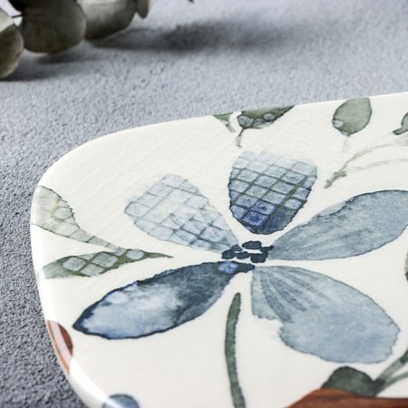 Ceramic dish "FUHEN", 29.7x17.5 cm, white color-2