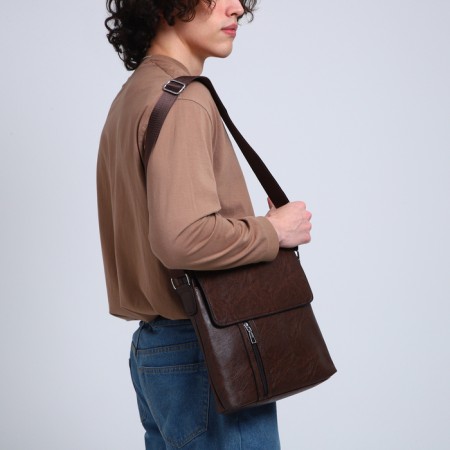 Male bag, brown color-5