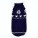 Clothing for dogs. Knitted sweater with "New Year" ornament, blue, size XL