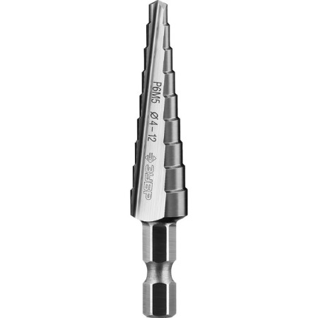 Drill step "bison" 29670-4-12-9_z01, 4-12 mm, 9 steps, hexagonal shank-1