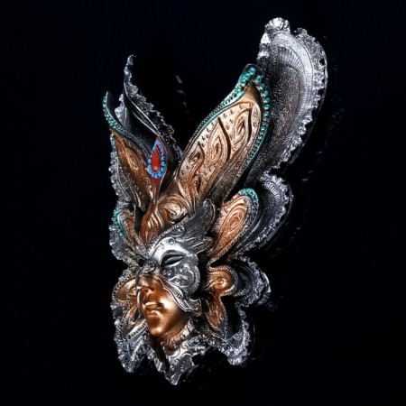 Venetian mask "Butterfly" 25cm mix-1