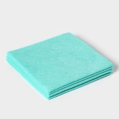 Napkins viscose universal shares, cleaning rags, 5 pcs, 30 × 30 cm, green color-3