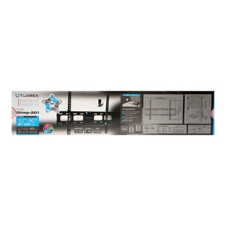 Tuarex OLIMP-201, for TV, fixed, 32-90 ", up to 45 kg, 20 mm from the wall, black-9