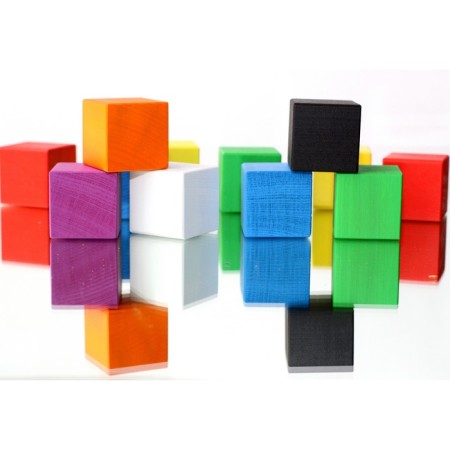 Wooden cubes “Studying colors” 12 pcs (8 centers)-6