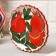 Plate of the Rishtan ceramics "Grenates", 15 cm, corrugated