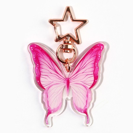 Acrylic "butterfly" keychain, 4.8 x 5.1 cm-3