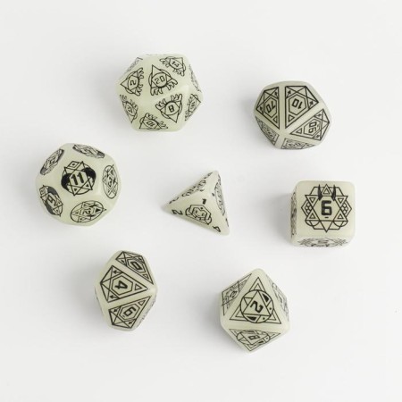 A set of cubes for D&D (Dungeons and Dragons, DND), Series: D&D, "Mystic", 7 pcs, luminous-1