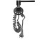 Domoterm electric heated towel rail "Calipso" P5, 500x500 mm, left, black matte