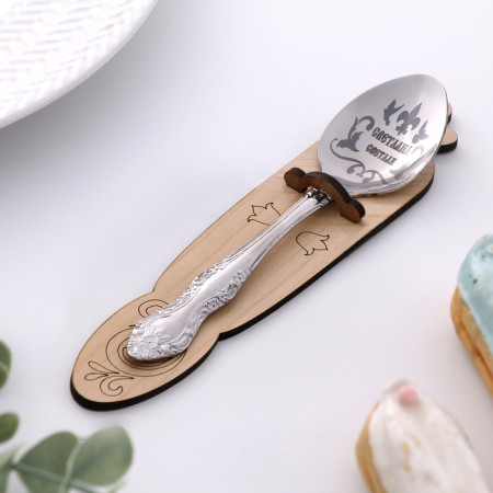 A spoon is registered, tea, with an engraving "Svetlana", h = 14