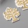 Decor for creativity wood, plastic "tree" Mirror set 2 pcs 4.1x4.8 cm