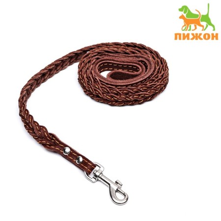 Leather wicker "braid", 1.25 m x 1.1 cm, brown