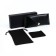 Set for glasses: case, cover, napkin, black