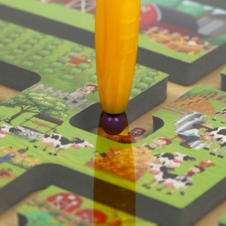 Game set Labyrinth "Farm", marker board, 2 × 26 × 27.5 cm-3