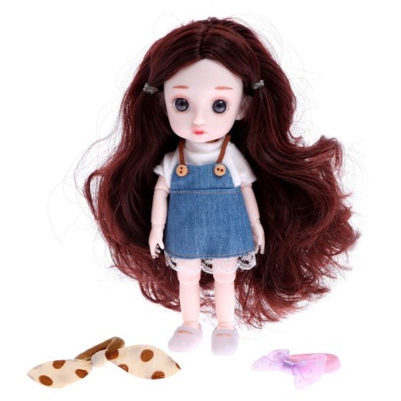 Fashionable articular “Alina” doll in a suit, with accessories, mix-3