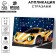 Application with rhinestones "High -speed car" 14.8x21 cm