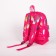 Baby backpack with zipper, external pocket, reflective strip, pink color