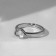 Ring "Classic" crystal turns, white color in silver, dimensionless