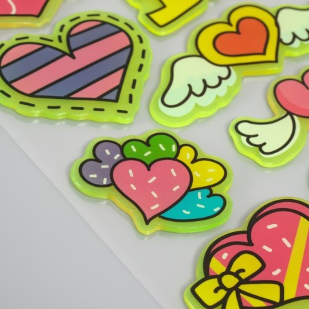Stick silicone on the glass phosphorus "love inspires" 20x16 cm-2
