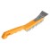 Metallic manual tundra brush, with a spatula, plastic handle, 4-row