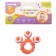 Rattle - bracelet "on the handle", 3 bells, color mix