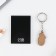 Gift set: notebook A7, 16 sheets and wooden keychain "Real men's"