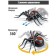 Spider Radio -controlled "Black Widow", works from batteries
