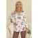 Female blouse, size 48, white, purple color