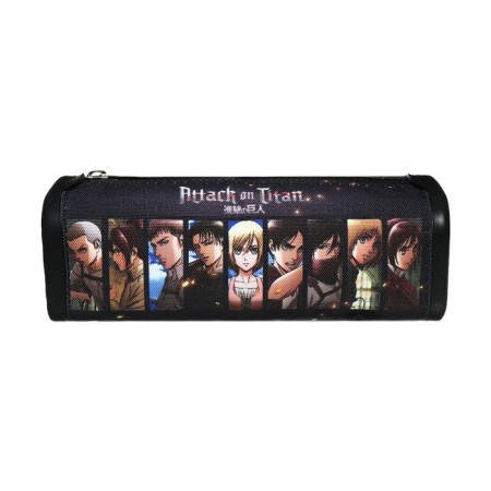 Penal soft, 1 compartment, quadro, 70 x 200 mm, Hatber "Titans attack" Silicon+Textile, black NPN_72253-1