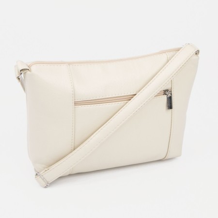 Cross-Bodi Bag on a zipper, beige color-1