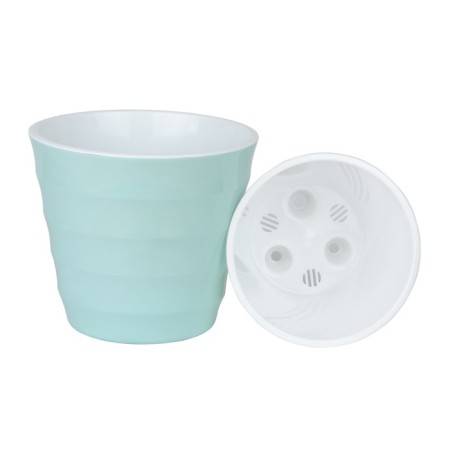Plastic pot with the Laura tab, mint color-1