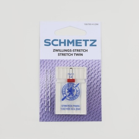 The needle for household sewing machines, double, for stretch tones, No. 75/4-5