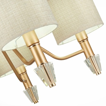 Suspended EVOLUCE lamp. Sle107003-05. VILEDE. 5x40 watts, E14, 61x61x46 cm, golden color-8