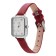 Women's watch, 2.8 x 2.8 cm, red strap