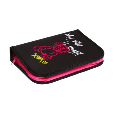 Penal 1 section 140 x 210 x 40 mm, folding pocket and cosmetic bag, fabric, calligrata top content "Bear"-1