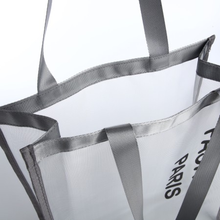 Household bag without fastening, gray color-2