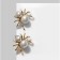 Earrings with pearls "Spider" miniature, white color in gold