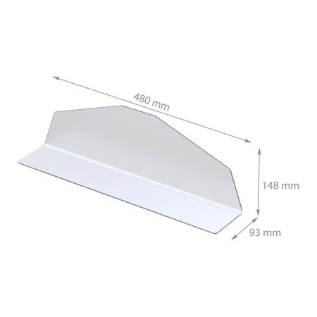 Plastic separator L-shaped 148 mm high, l = 480-2