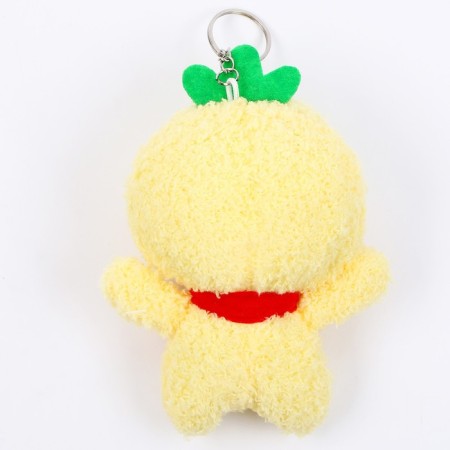 Soft toy "duck", on a key fob, size 14 cm, yellow color-1