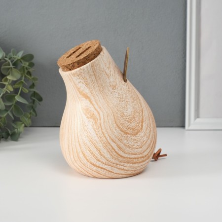 Pig a piggy bank Ceramics "Pig face with a large heel" under a tree 13.3x11.7x16.3 cm-1