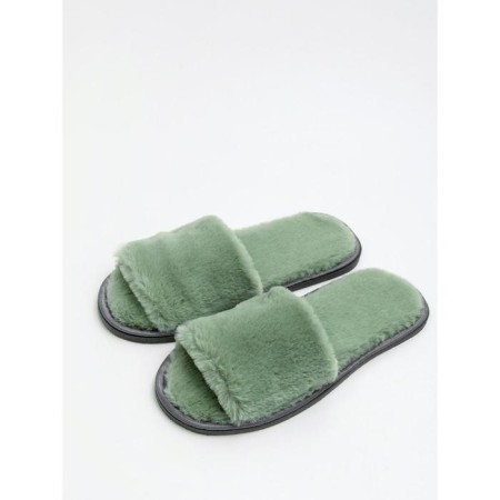 Women's slippers open nose, size 36-38, emerald color-4