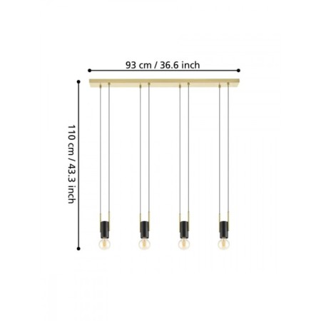 Bitachito 4x40W chandelier E27-3
